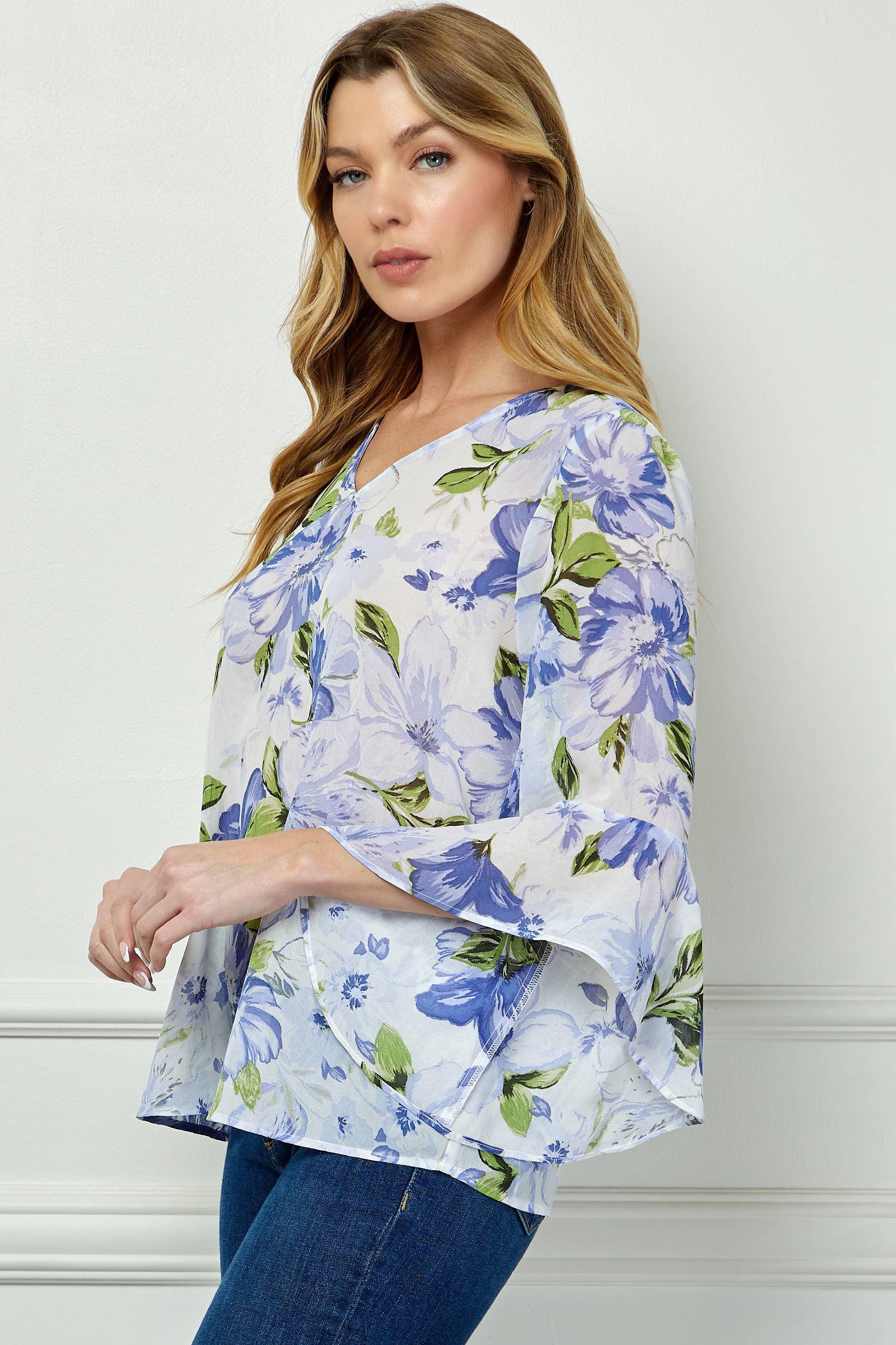 Winslow Collection - LAVENDER BLOSSOM RUFFLE TOP