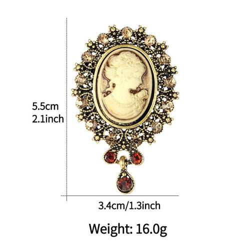 Ole - Baroque Portrait Brooch PA3504