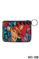 Ole - Floral Giraffe Printed Coin Purse HB0665 - NO.188