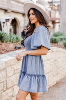 Hope & Sunshine - Denim Short Sleeve Tunic Dress