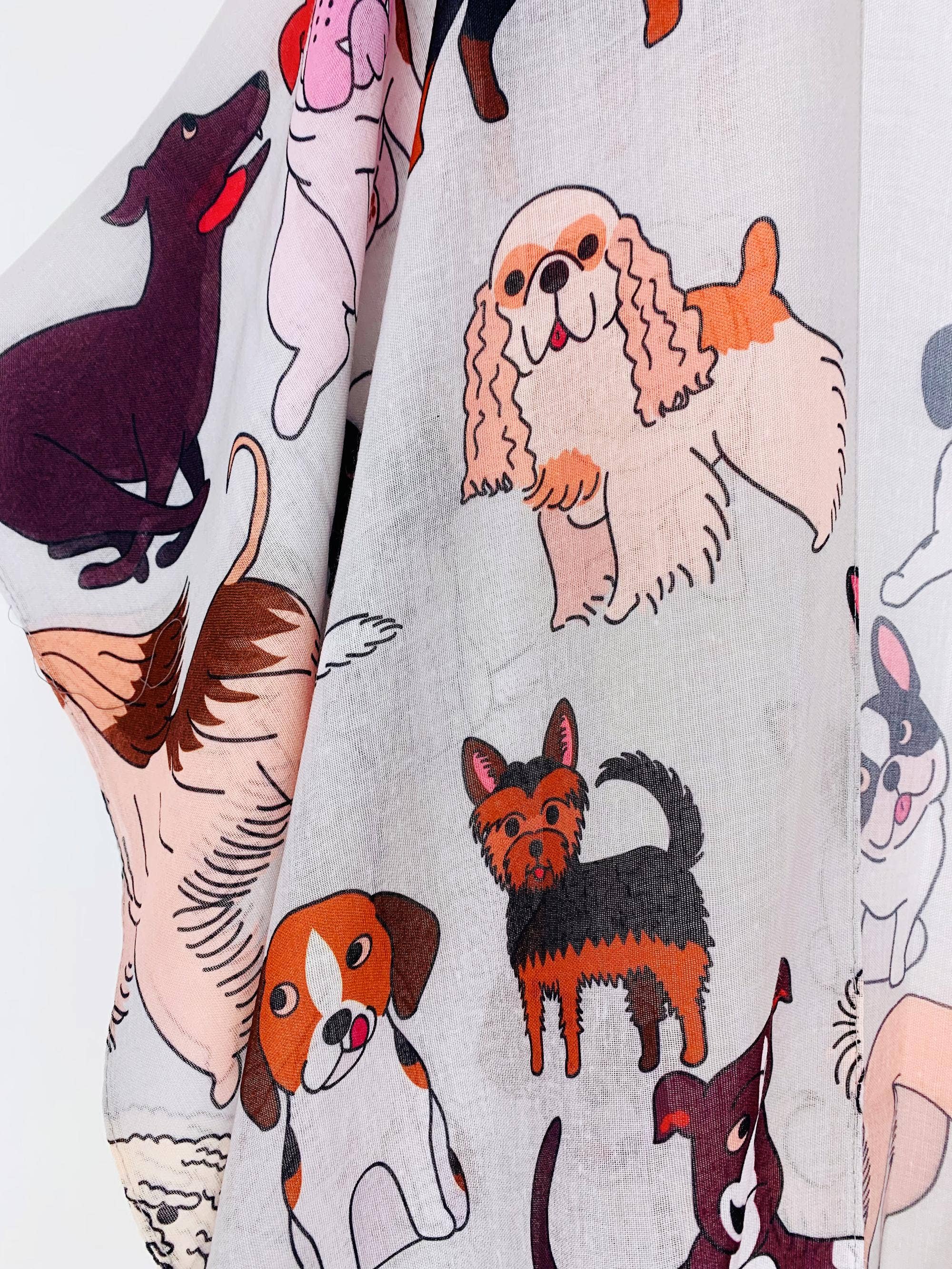 JC Sunny Fashion - JC062685 Cutest Puppy Kimono-L. Grey/Multi