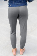 Black Pleated Casual Pocket High Waisted Leggings