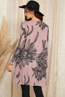 Shopin LA - SG21021-2087 - WOMEN FLORAL PRINT SOFT POCKET CARDIGAN
