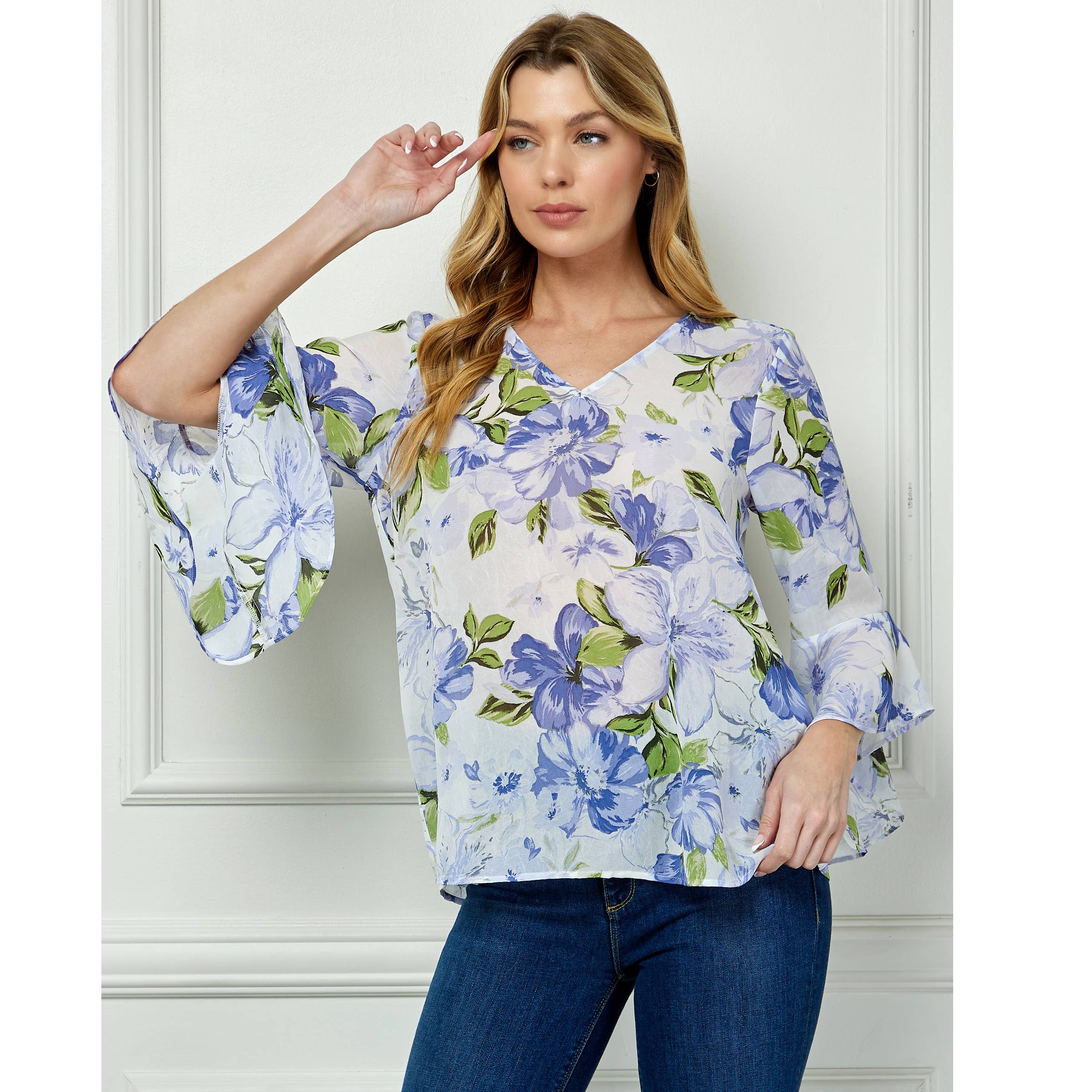 Winslow Collection - LAVENDER BLOSSOM RUFFLE TOP