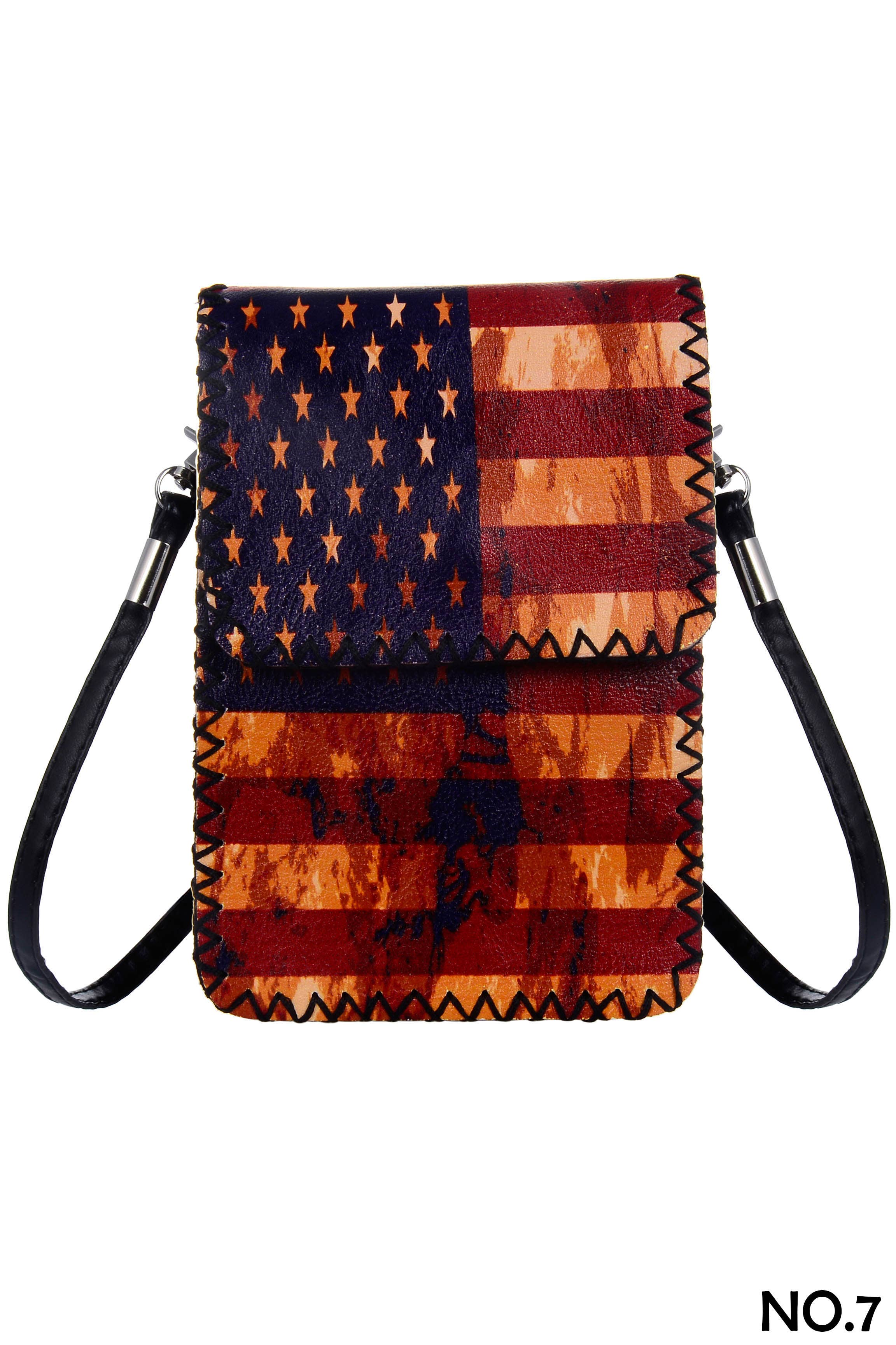 Ole - American Flag Printed Crossbody HB0580 - NO.7
