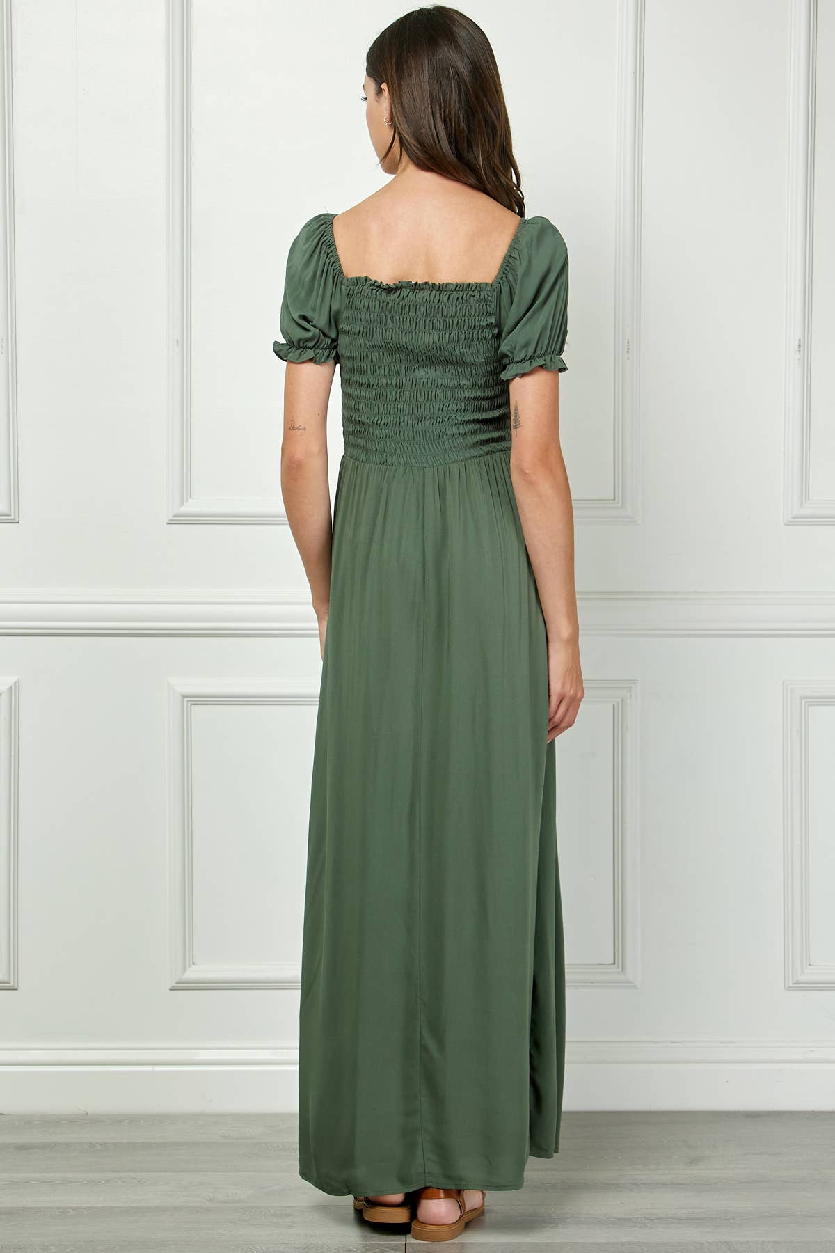 Winslow Collection - SMOCKED TOP MAXI BOHO DRESS BP433861MI