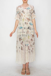 Origami Apparel ~  Lace and Crochet inspired - OLS-4752 BG-WILD WEST