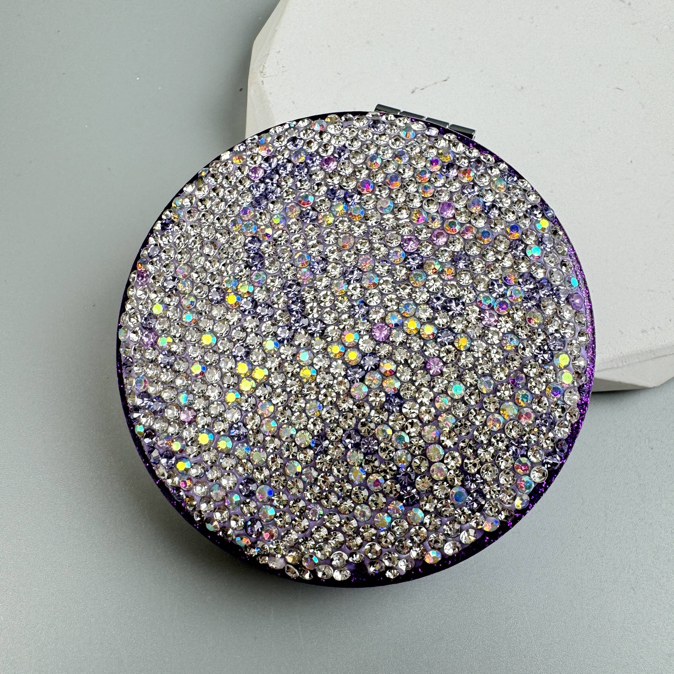 Ole - Circle Rhinestone Folding Makeup Mirror
