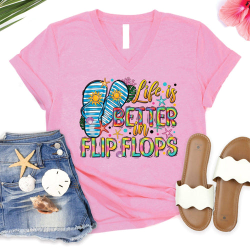 Love in Faith - Life is Better in Flip Flops V-Neck