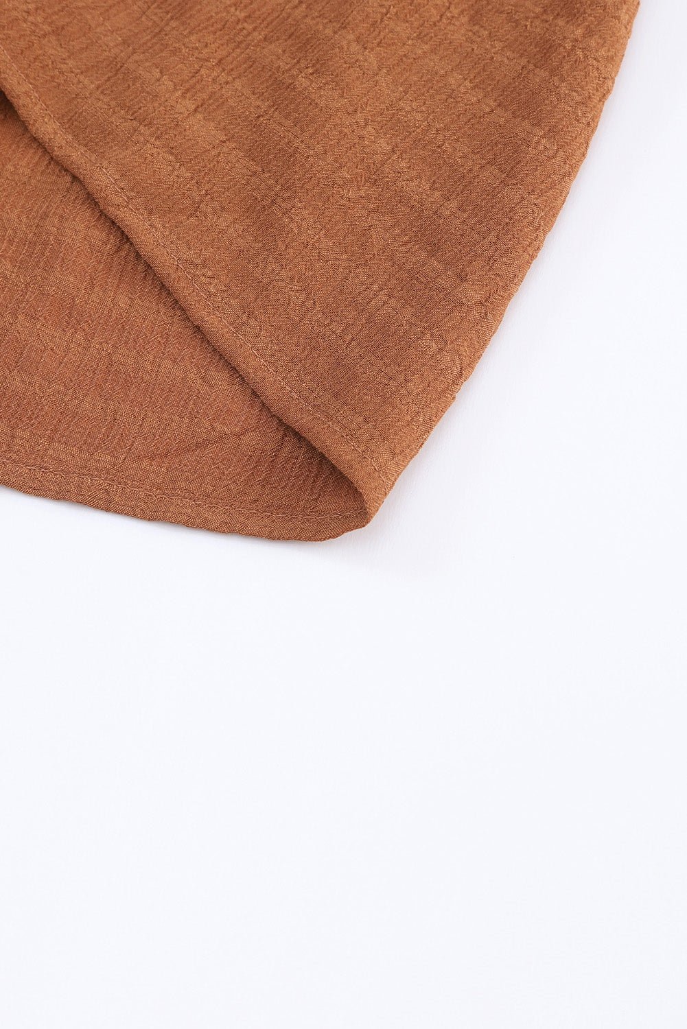 Brown Long Sleeve Smocked Tiered Boho Dress