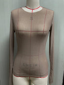 Hope & Sunshine - Sheer Long-Sleeve Slim Fit Top