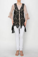 Origami Apparel ~  Lace and Crochet inspired - OLS-4665 BK