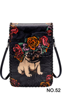Ole - Floral Pug Print Crossbody HB0580 - NO.52
