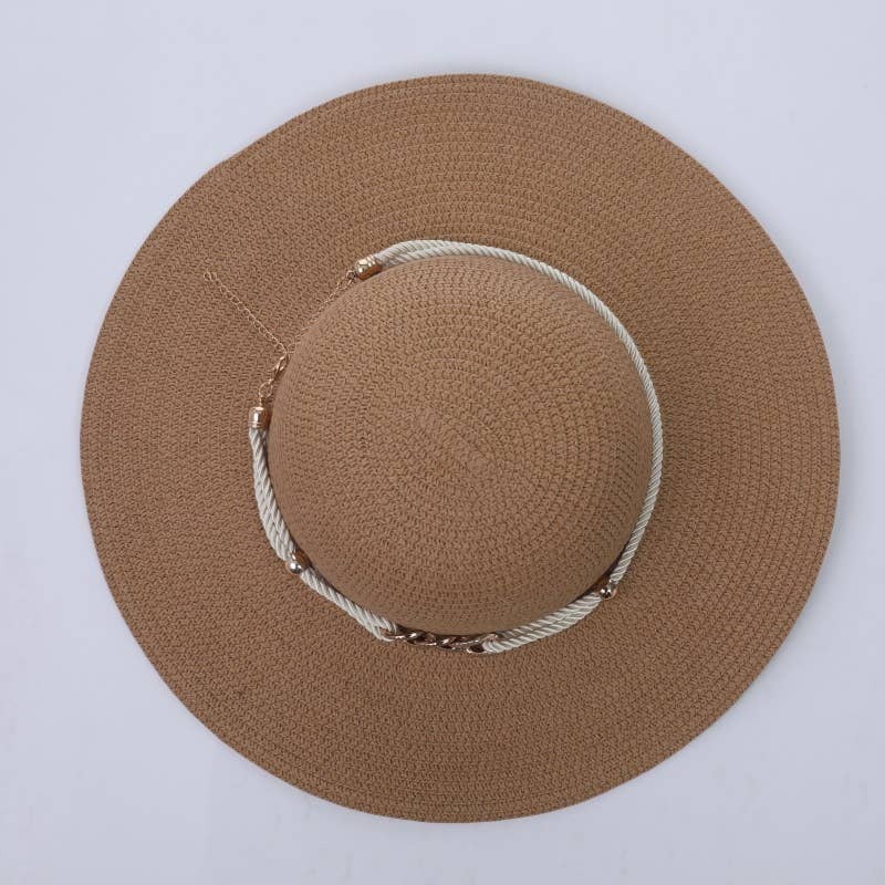 Fashion Style Group - MULTICOLOR CORD ACCENT HAT