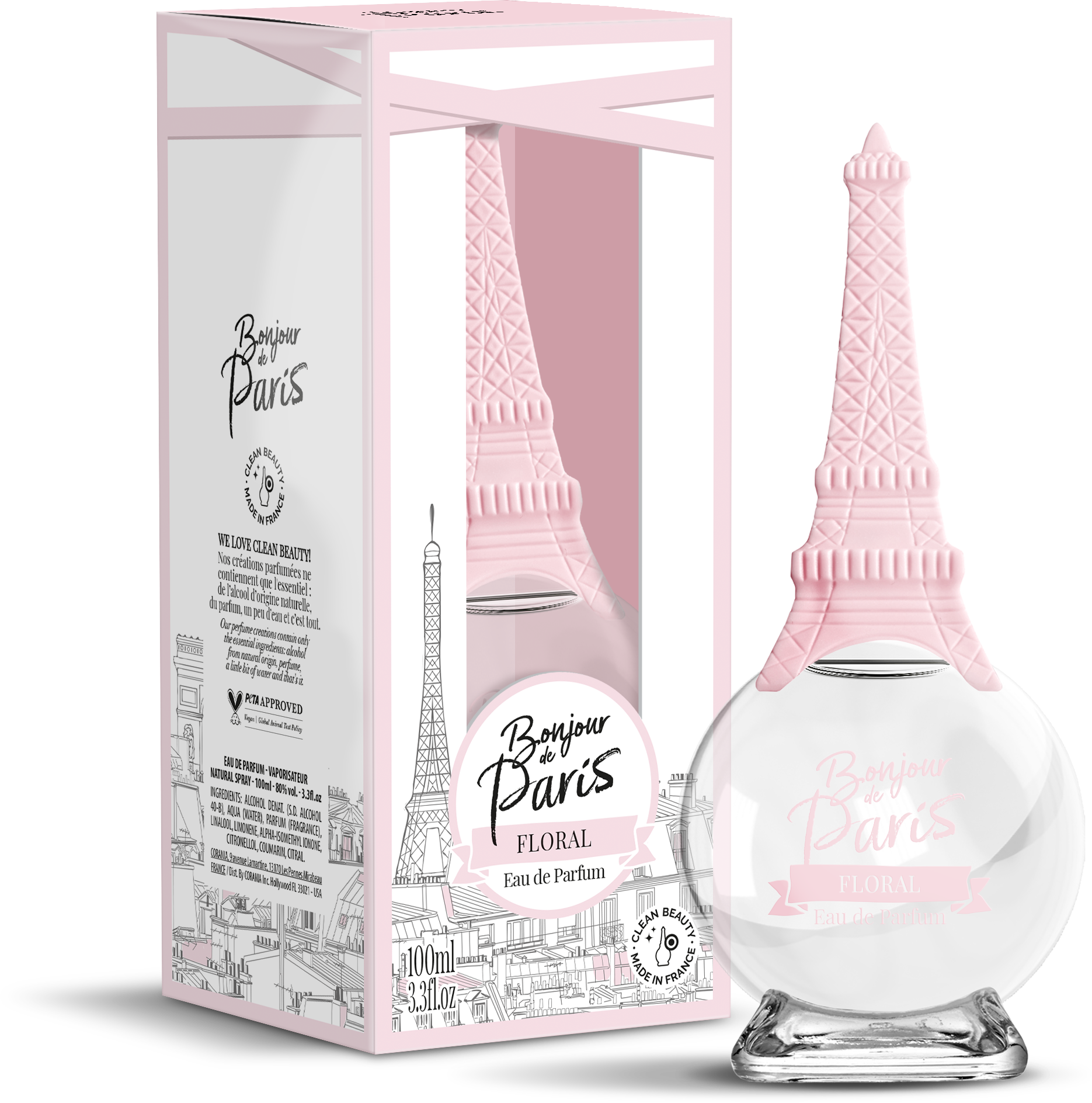 Bonjour de Paris - Eau de Parfum - Floral - 3.3 oz (100ml)