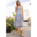 Young Threads - Embroidered Patchwork Dress With Lace Trim