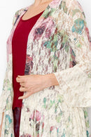 Origami Apparel ~  Lace and Crochet inspired - Boho Inspired Lace Duster With Bell Sleeves - U052 BIG ROSE