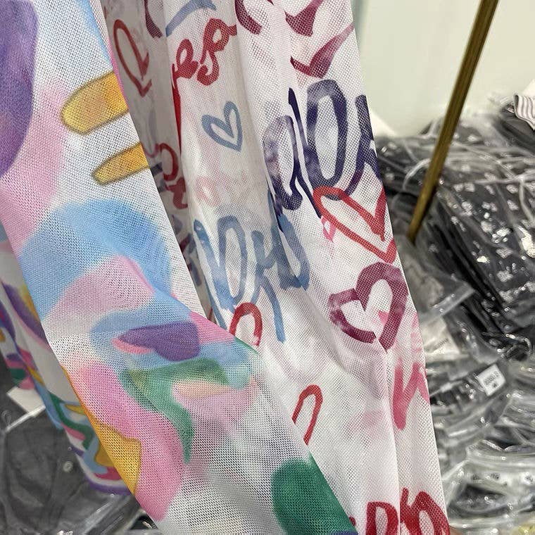 Hope & Sunshine - Tie-Dye Mesh Top