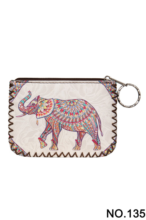 Ole - Elephant Printed Coin Purse HB0665 - NO.135