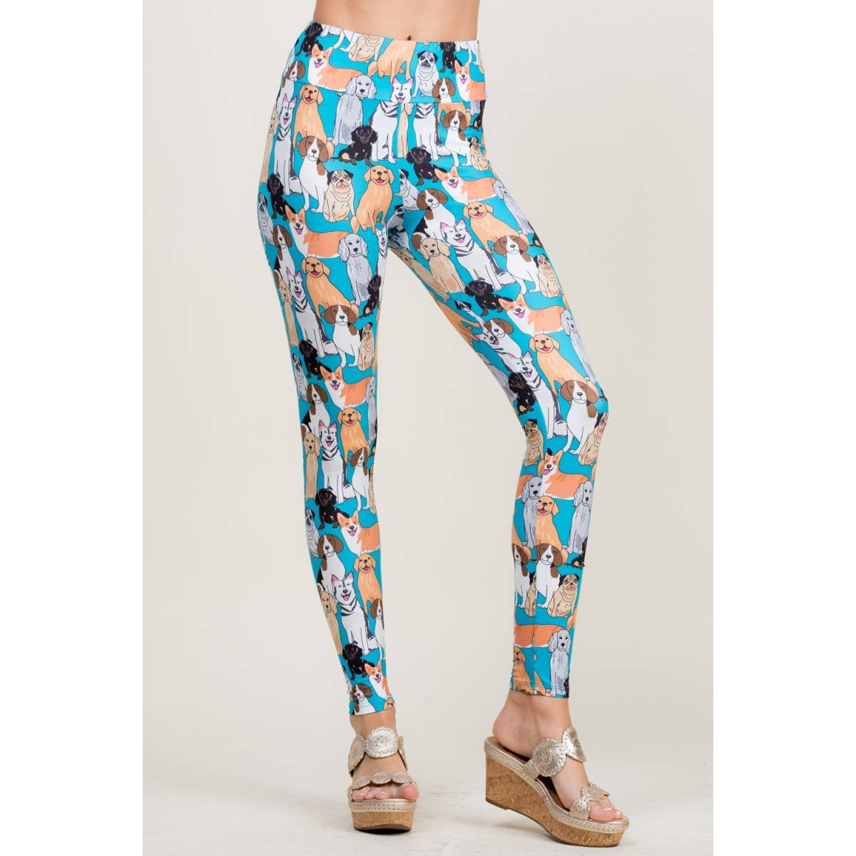 LA Soul - Colorful Dog Print Legging