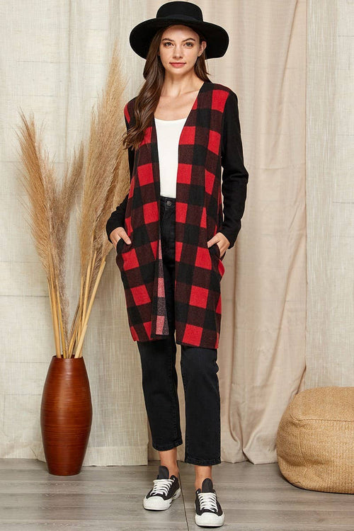 Shopin LA - SG21021 - WOMEN MIXED ANIMAL DRAPED OPEN FRONT CARDIGAN