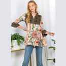 Young Threads - 3/4 Ruffle Sleeves Western Blouse Top (New Color)