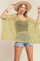 Madelyn - LESW3218 - FISHNET PONCHO COVER UP