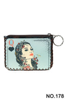 Ole - Poker Queen Printed Coin Purse HB0665 - NO.178