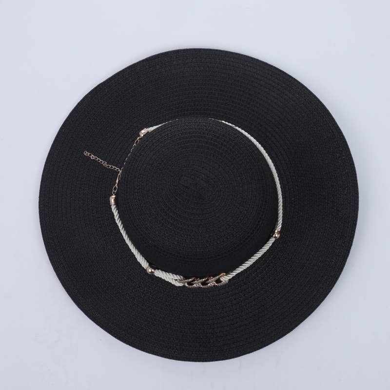 Fashion Style Group - MULTICOLOR CORD ACCENT HAT