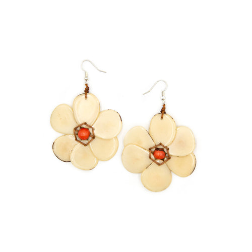 Organic Tagua Jewelry - Rosalia Earrings
