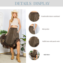 Young Threads - Bohoemian Mid-Length Skirt with Rayon Print (New Color) SK23162