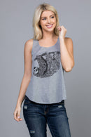 LA Soul - Sloth Print Graphic Tanktops