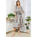 YOUNG THREADS - Elegance With Multicolor Aari Embroidered V- neck Line Dress