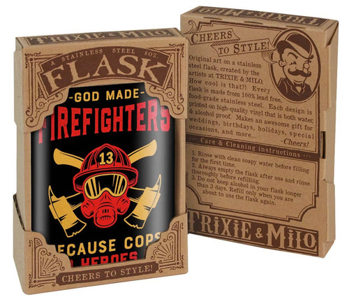 Lucky Jack - Flask - God Made Firefighters...