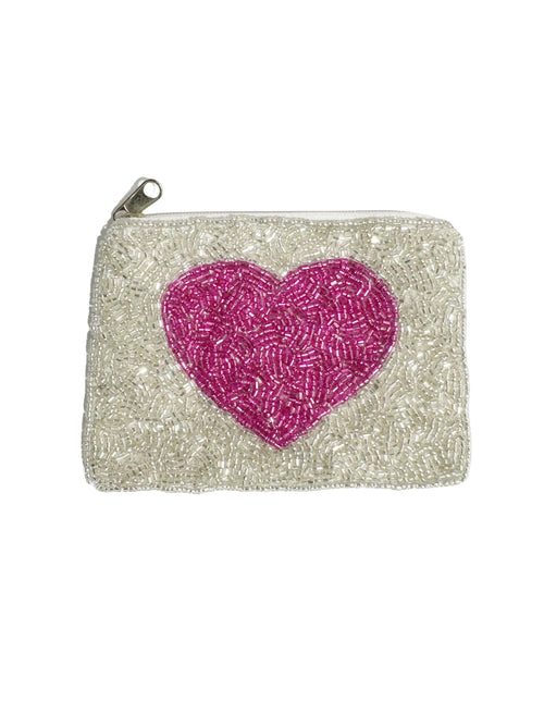 Ole - Heart Beaded Mani Coin Purse