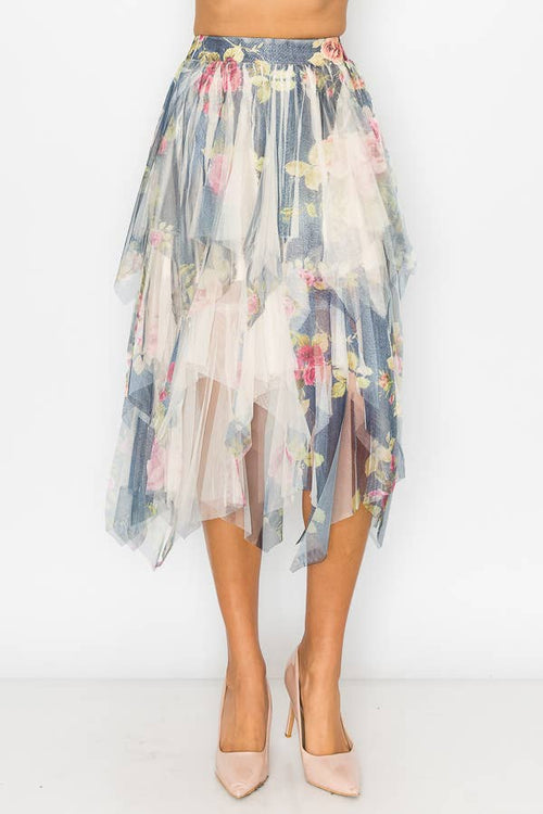 Origami Apparel ~  Lace and Crochet inspired - OLS-4546 BG/DE ROSE: XL