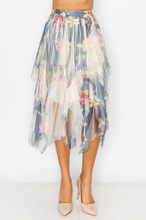 Origami Apparel ~  Lace and Crochet inspired - OLS-4546 BG/DE ROSE: XL