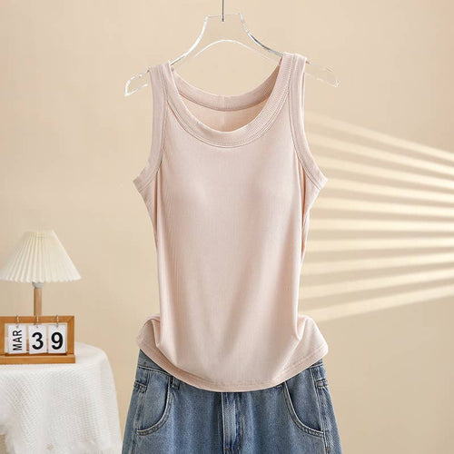 Hope & Sunshine - Ribbed Modal Padded Camisole Tank Top
