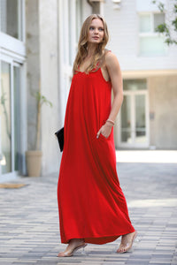 42POPS - `.42pops Maxi Dress w/ adjustable strap & pockets