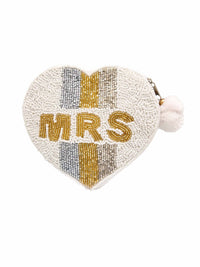 Ole - MRS HEART Beaded Coin Purse