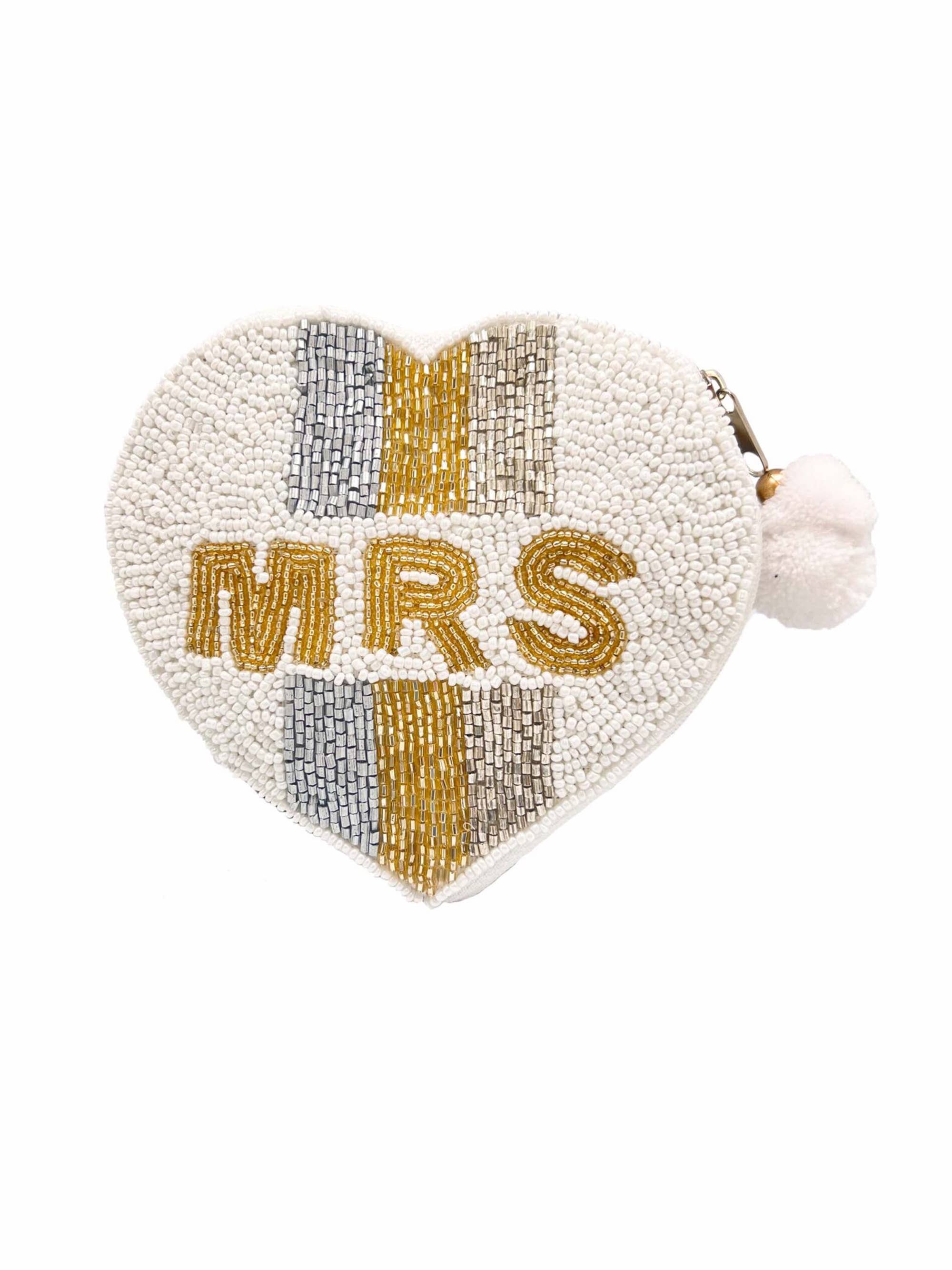 Ole - MRS HEART Beaded Coin Purse