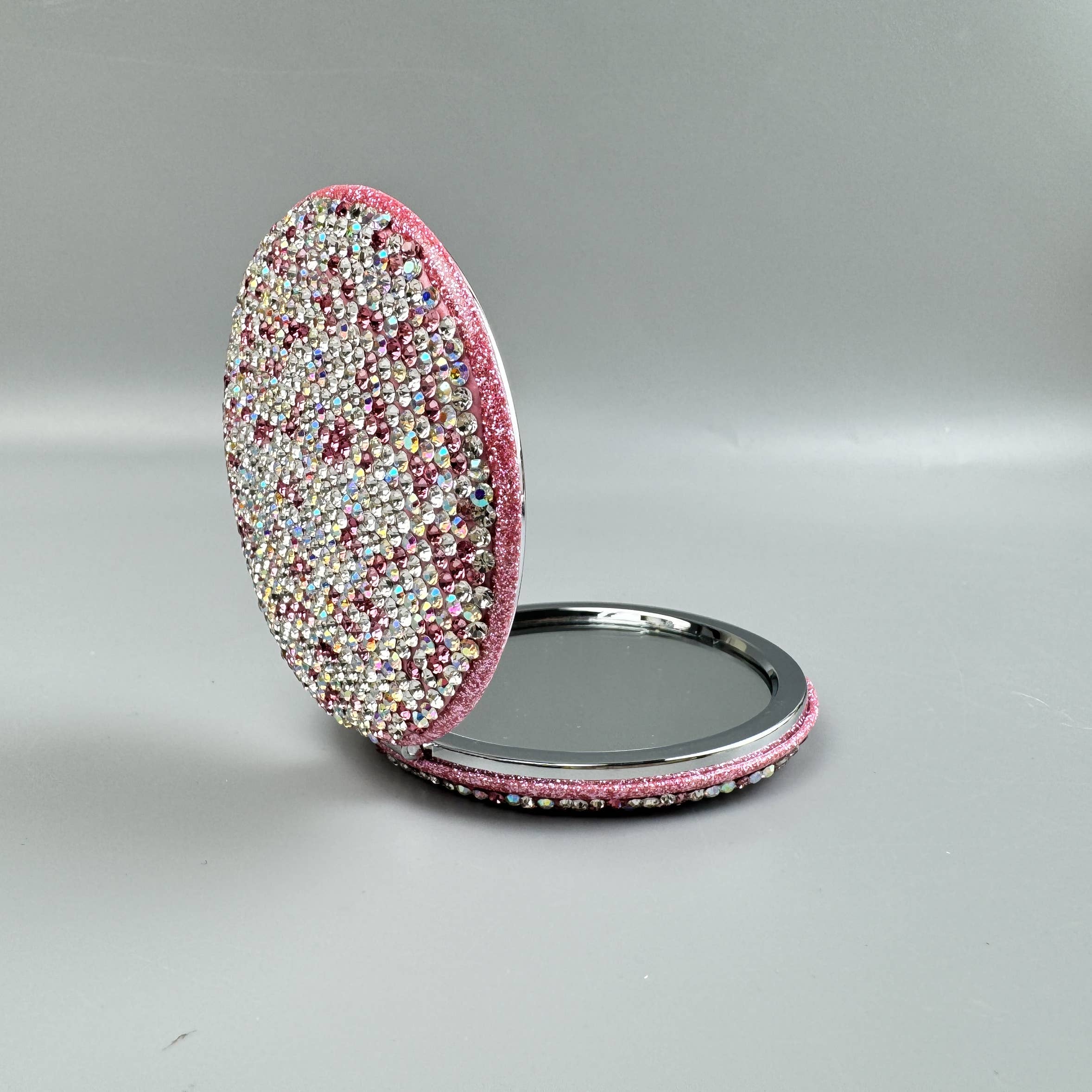Ole - Circle Rhinestone Folding Makeup Mirror