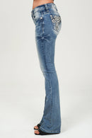 Miss Me - M9534BV- 32" MID RISE BOOTCUT JEANS