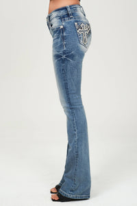 Miss Me - M9534BV- 32" MID RISE BOOTCUT JEANS