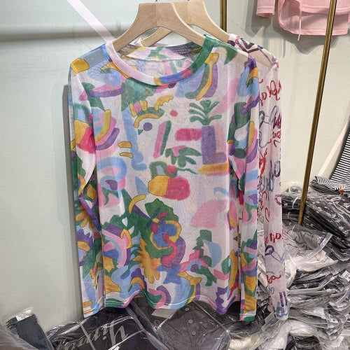 Hope & Sunshine - Tie-Dye Mesh Top