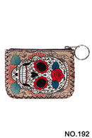 Ole - Floral Skull Printed Coin Purse HB0665 - NO.192