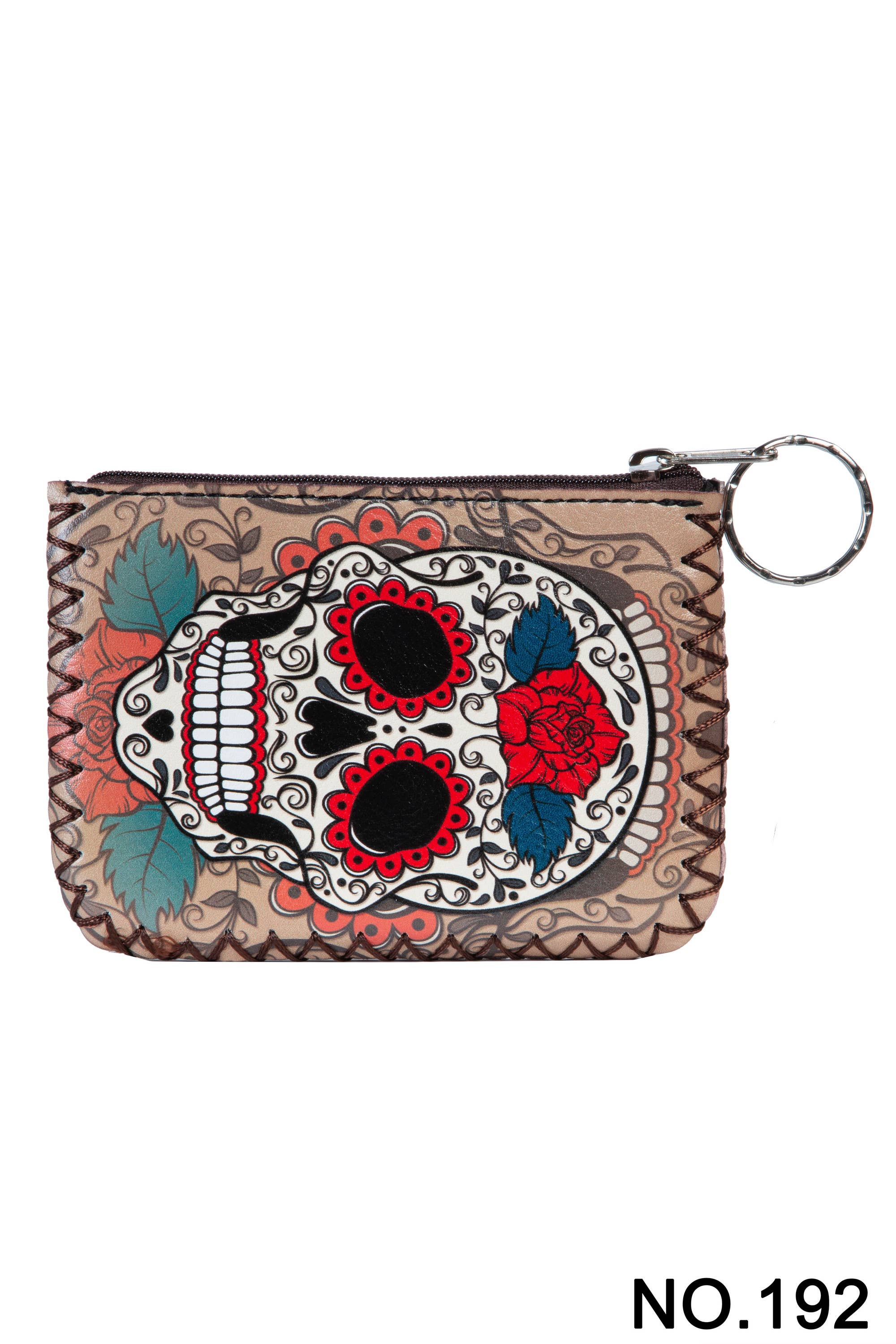 Ole - Floral Skull Printed Coin Purse HB0665 - NO.192