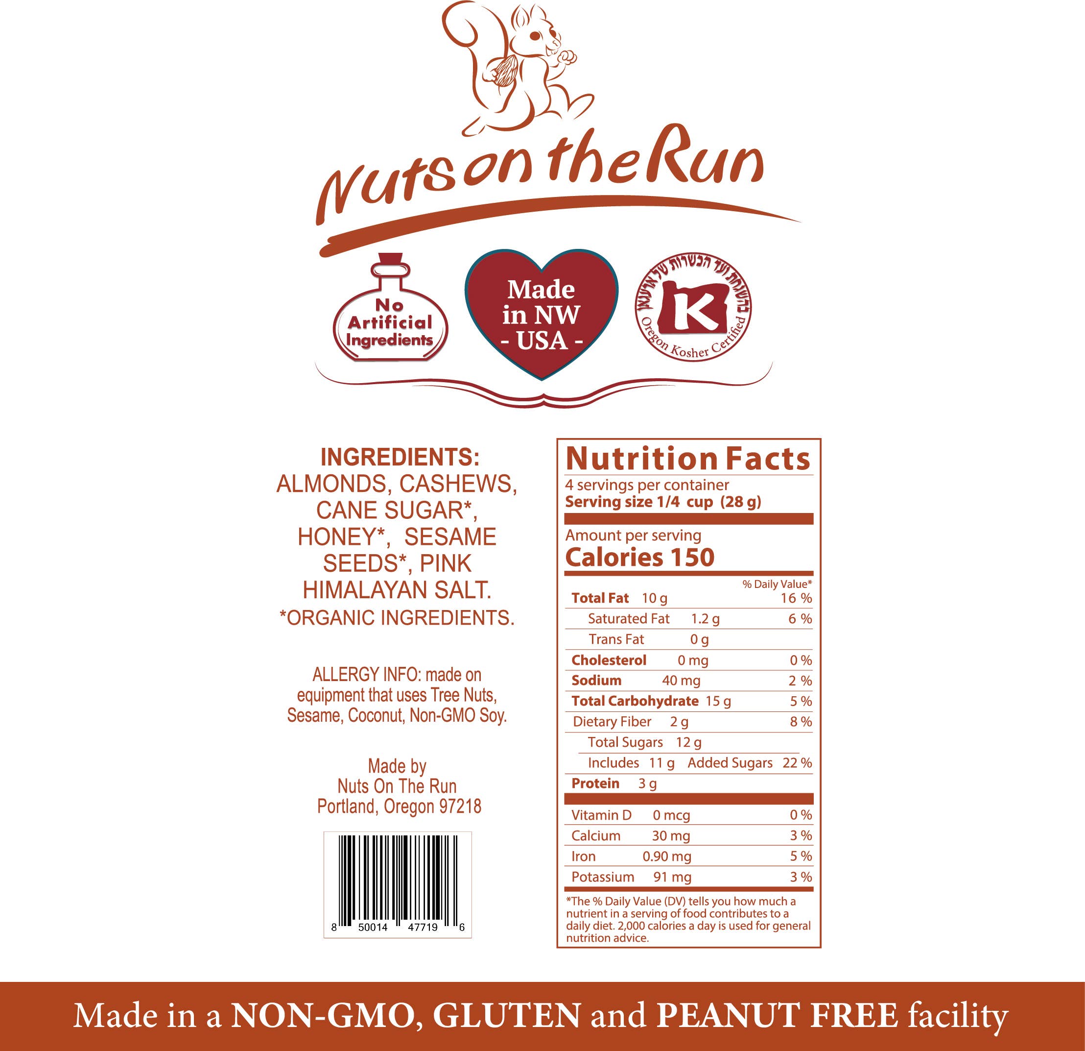 Nuts On The Run - Honey Glazed Nuts