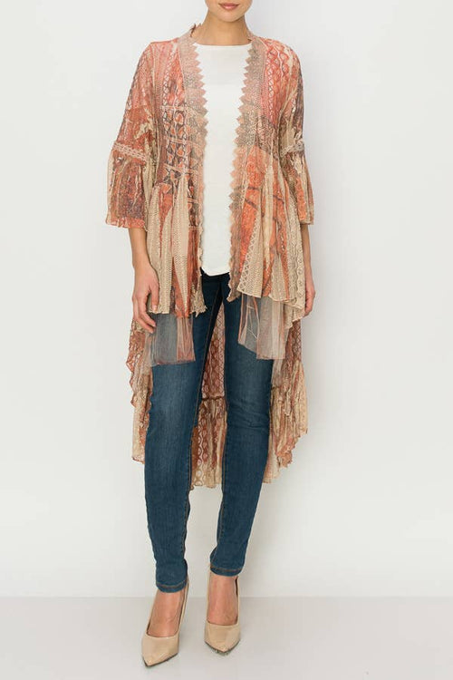 Origami Apparel ~  Lace and Crochet inspired - OLS-4508 SAVANAH Cardigan