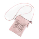 Shine Mark Accessories - Pink - Butterfly Cut Crossbody Bag With Cellphone Pocket